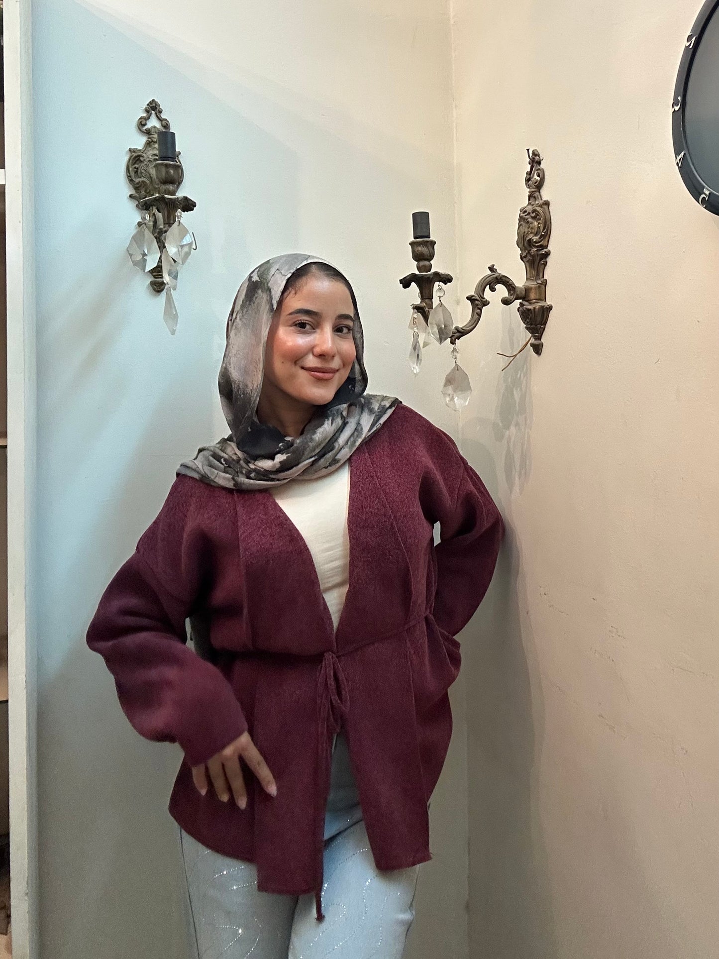 Velvet Wrap pullover