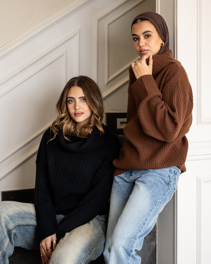 Collar Pullover - Brown