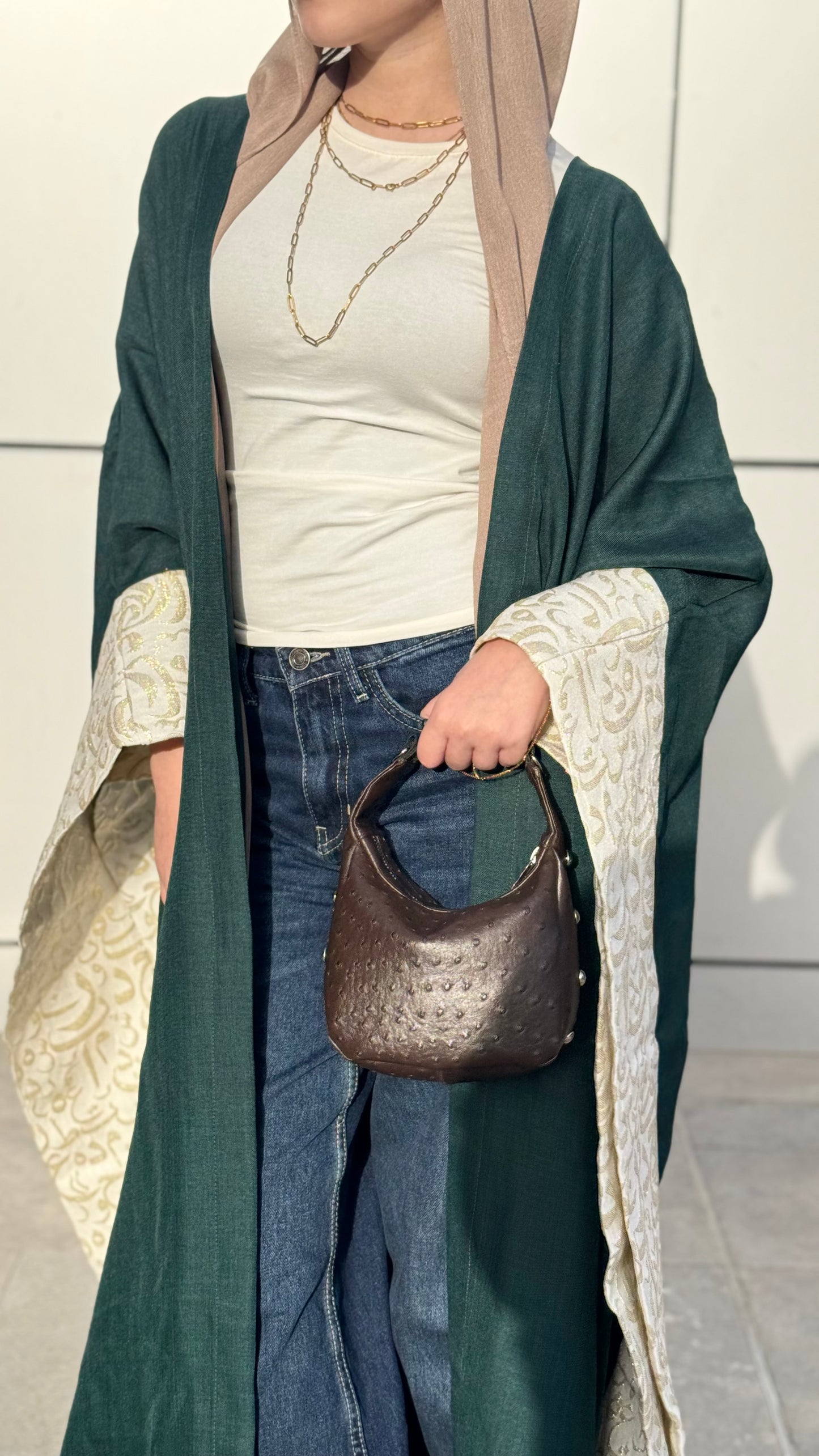 Green scarf kaftan