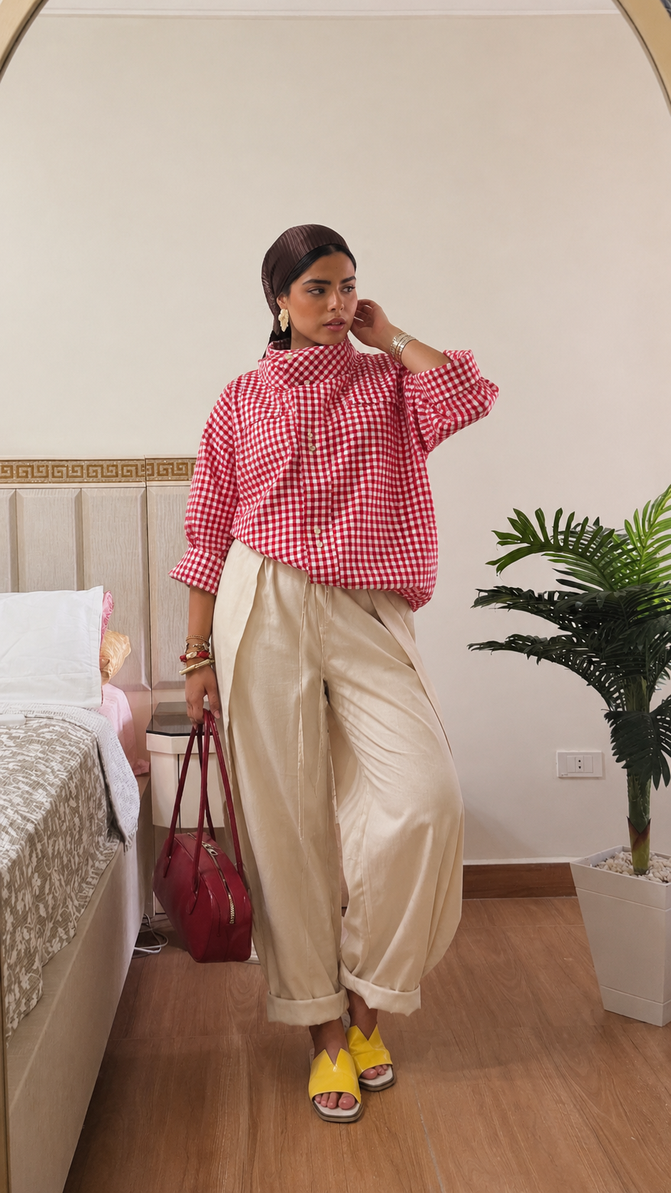 Checkered jacket - Red