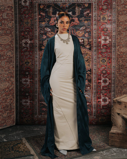 Abstract kaftan in Dark Teal